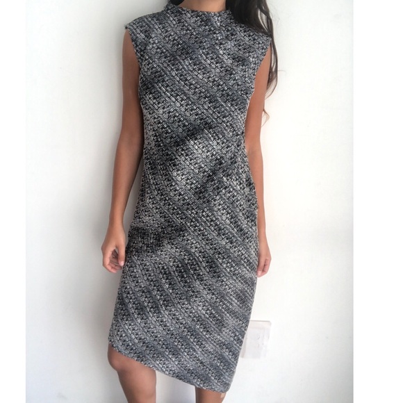 Banana Republic Tweed Mock-Neck Sheath Dress 6 - Picture 3 of 8